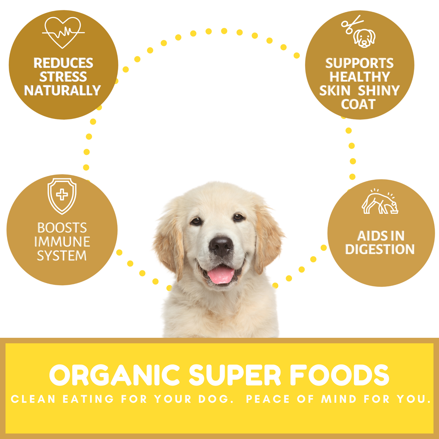 Dog Mamma's Organic Peanut Butter Banana Recipe - USDA Organic Certified Dog Treats