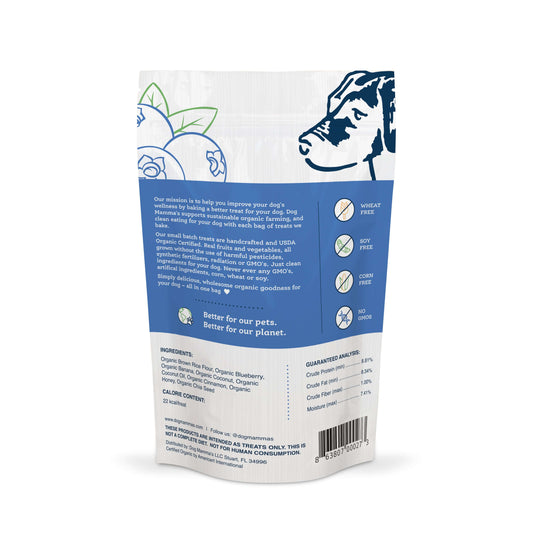 dog mammas organic berry banana coconut dog treats ingredients nutrition panel