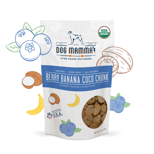 Dog Mammas organic blueberry banana coconut dog treats