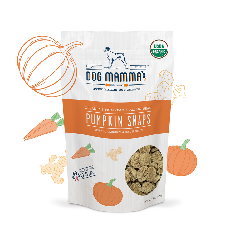organic pumpkin carrot ginger dog treats
