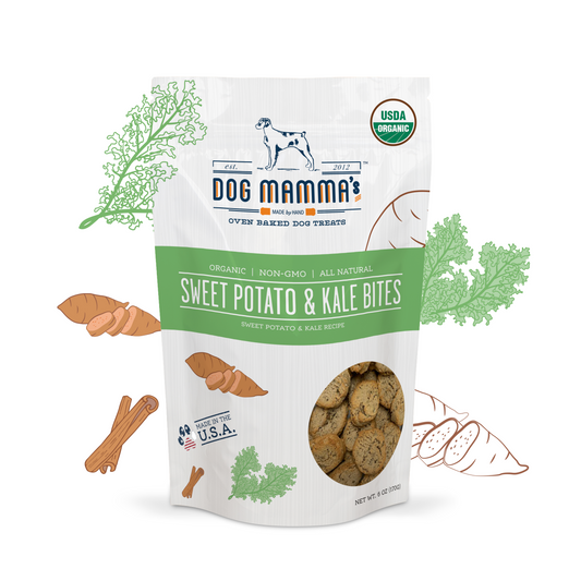 Dog Mammas organic sweet potato and kale dog treats