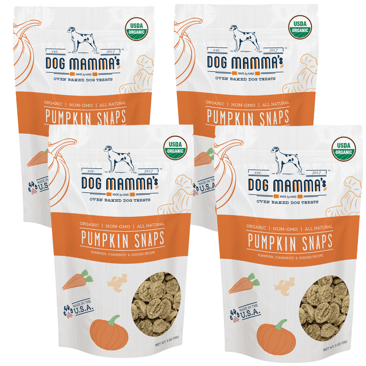 Organic Pumpkin Carrot Ginger Dog treats Pack of 4