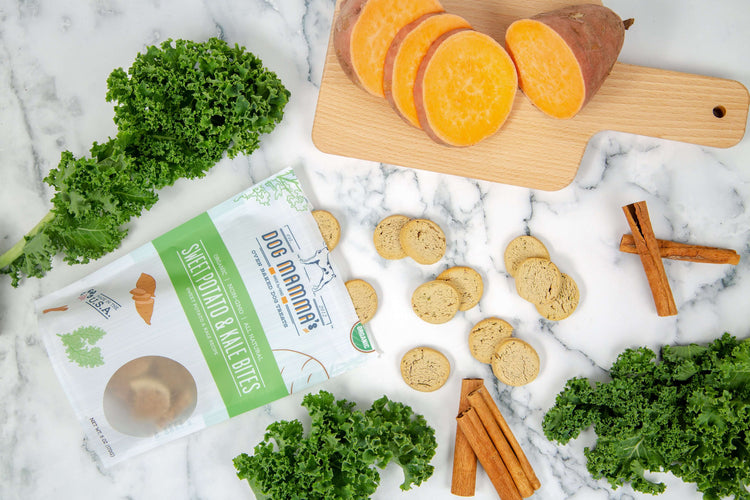 Kale Sweet potato organic dog treats Dog Mammas ingredients real food