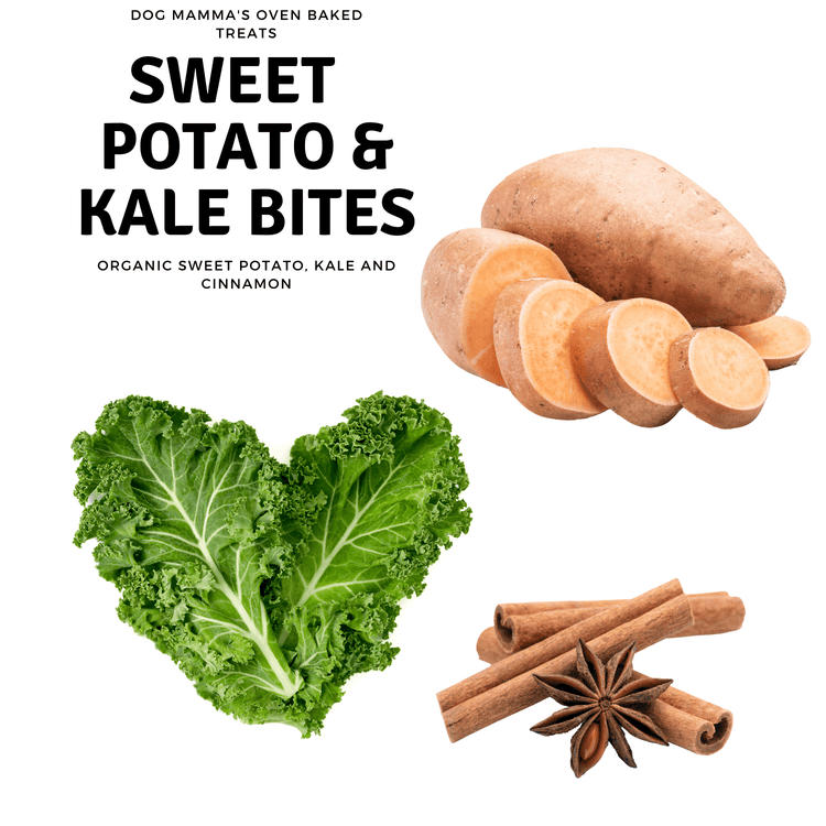 Organic Sweet potato organic Kale cinnamon Dog Mammas ingredients whole foods